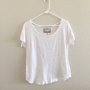 Anthropologie Pure + Good white Scoop Neck Tee, M